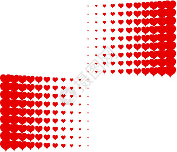 向量中valentines心脏半硝酸红色庆祝背景图片