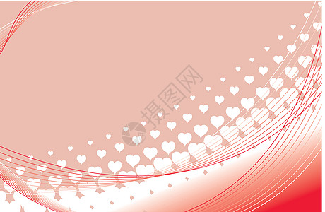 向量中valentines心脏半硝酸波浪状海浪庆祝红色图片