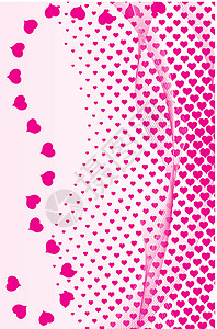 向量中valentines心脏半硝酸海浪波浪状庆祝粉色图片