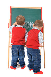 双胞胎素描涂鸦孩子们幼儿园婴儿玩具兄弟教育孩子婴儿期图片