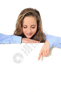 广告女孩动力白色女性手势蓝图青少年青年草稿手指图片