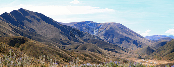 林迪斯山地景观通过 新西兰全景图片