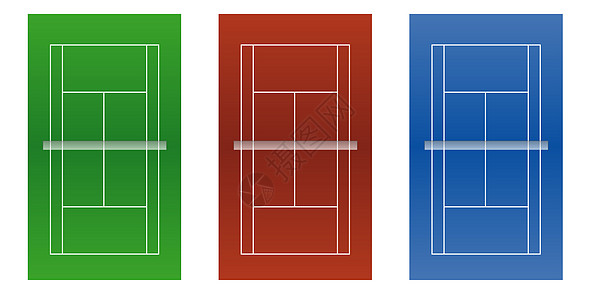 网球法院游戏程式化场地运动白色概念法庭插图地面背景图片