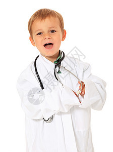 医生预防性孩子预防儿童医师童年后代青年实习生白色图片