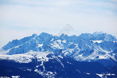 山上有高山冻结高度阳光全景冰川滑雪板暴风雪小路滑雪顶峰图片