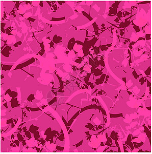 粉色抽象自然背景装饰装饰品卷曲风格框架叶子红色插图创造力艺术图片
