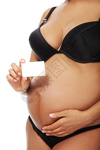 身穿黑内衣的孕妇婴儿父母微笑生活女性女孩成人肚子母性女士图片
