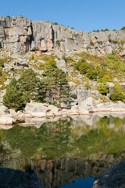 山区环礁湖森林高地风景自然公园山脉顶峰反射高山图片