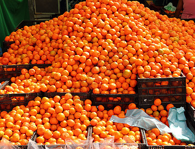 橙橘桔子在市场中投放 柑橘生动活泼图片