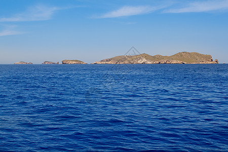 伊比萨埃斯帕托岛和布莱德群岛海滩海岸天空派对旅游天堂晴天小岛旅行观光图片