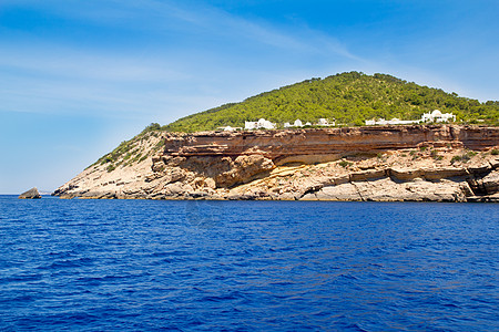 巴利阿里群岛的海岸石头海洋天空波浪旅游胰岛假期观光蓝色海滩图片