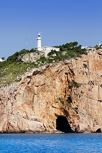 纳奥角灯塔白色海岸阿利坎特图片