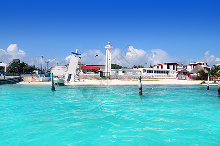 莫雷洛斯港海滩 玛雅riviera加勒比海阳光旅游假期海景异国天堂地标蓝色热带海岸图片