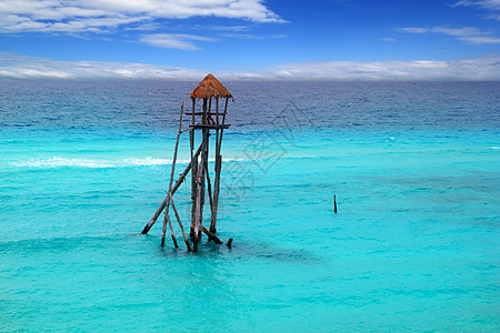 加勒比海平面松绿石海旅游热带乐趣阳伞海拔天窗压缩海岸蓝色风险图片