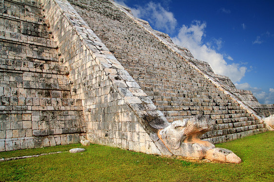 Kukulcan蛇 玛雅墨西哥金字塔图片