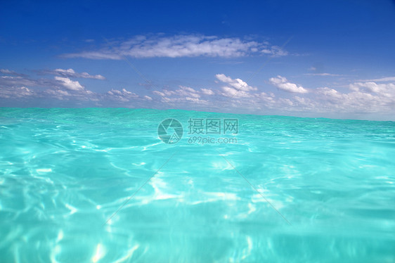 海洋海水波地平线天空蓝色海浪场景水线假期天堂地标宏观热带图片