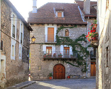 赫乔河谷村Pyrenees住房旅游街道村庄国家框架植物建筑住宅旅行乡村图片