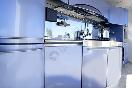 蓝银厨房  现代建筑装饰金属合金框架机器奢华柜台风格橱柜贮存烹饪图片