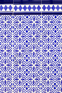 安达卢西亚风格 西班牙蓝色瓷砖图片
