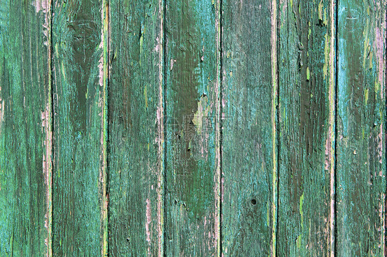 年老风化的绿色木制油漆门质图片