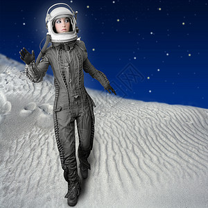 未来月球 空间行星和宇宙行星头盔女孩飞船女性飞行员探险家队长女士星星科幻图片