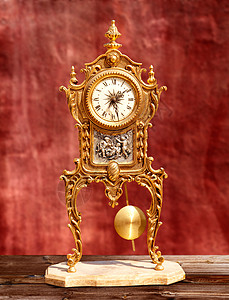 古老的金铜钟钟表金属拨号玻璃黄铜奢华手表数字小时时间金子图片
