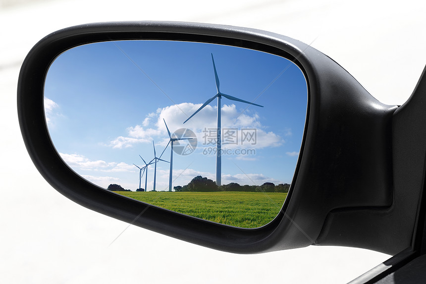 汽车后车驾驶镜面电风车图片
