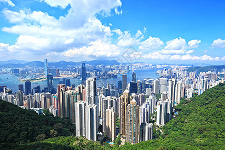 香港的天线 从峰顶到香港地标港口天空经济城市中心天际金融高楼商业图片