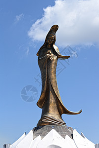 Kun Iam在澳门的雕像场景观光雕刻青铜地平线女神风景宗教纪念碑历史图片