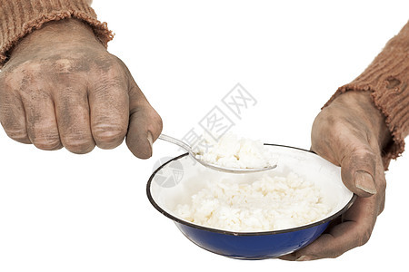 穷人吃大米图片