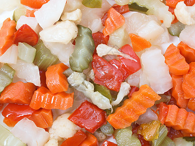 混合蔬菜美食沙拉绿色食物芹菜萝卜洋葱菜花白色宏观图片
