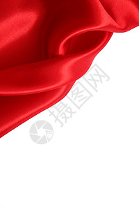 平滑的红丝绸织物材料红色窗帘热情奢华投标纺织品布料曲线图片