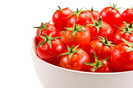 白碗里的番茄有机食品蔬菜活力宏观沙拉西红柿香菜红色照片食物图片