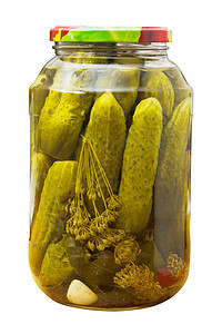 黄瓜罐头乡村店铺绿色熟食玻璃贮存罐装香料盖子蔬菜图片