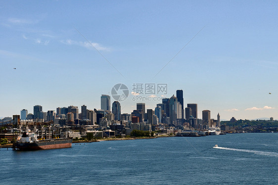 西雅图海岸线天际天空城市建筑物建筑图片