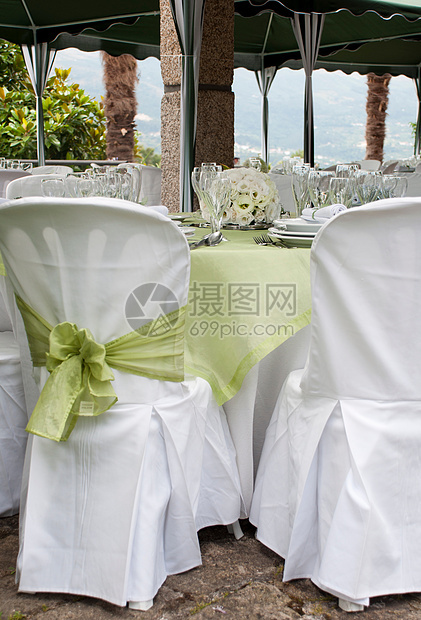 婚礼桌环境花朵餐厅派对刀具帐篷装饰餐巾桌子玻璃图片