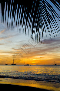 格林纳达大安斯湾加勒比海上空日落外观海岸海滩岛屿风景极光图片