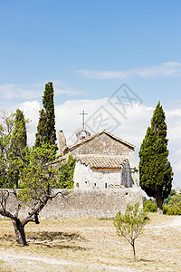 法国普罗旺斯Eygalieres附近圣瓦斯特教堂世界位置宗教旅行外观建筑建筑学景点历史性教会图片