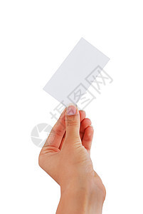 空白公务卡白色手指女性塑料拇指手臂广告指甲商业图片