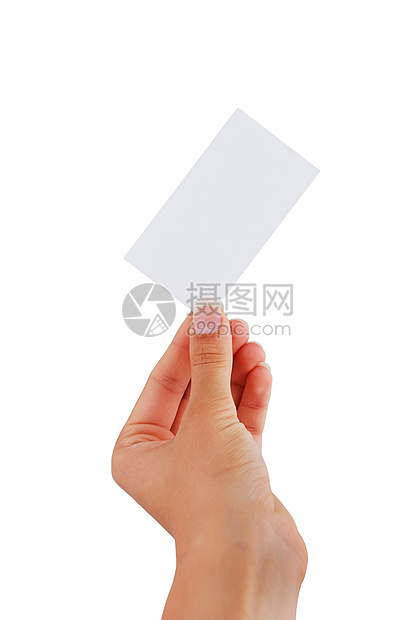 空白公务卡白色手指女性塑料拇指手臂广告指甲商业图片