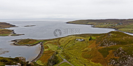 苏格兰海岸水平天空衬套湿地海洋爬坡荒地海岸线图片
