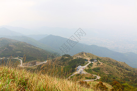 香港多云的山丘场景山顶远足太阳生态天空全景晴天环境岩石图片