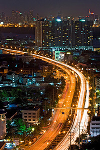 曼谷高速公路景观小径货车运输道路汽车城市时间公共汽车交通图片