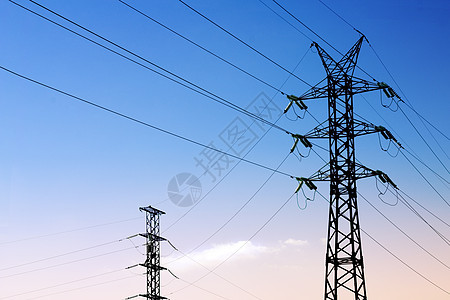 传输线紧张日落绝缘发电机框架电线天空电气活力变压器图片
