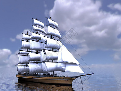 一艘三重帆船图片