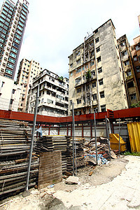 香港的建筑工地金属工作安全城市基础设施脚手架构造职业建造进步图片