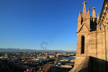 日内瓦 瑞士天际地标城市大教堂风景建筑学房子全景建筑旅游图片