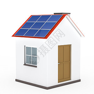 太阳能电池板房子光伏环境辐射太阳力量转换生态建筑马具图片