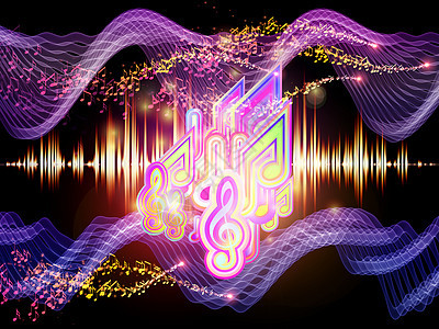 声音分析器作品紫色技术创造力笔记墙纸海浪歌曲音乐图片