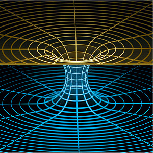 线框符号  Wormhoole插图数学时间物理解决方案几何学科学框架挑战辉光背景图片